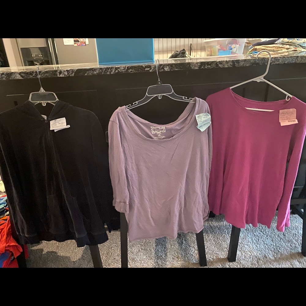 XL Old Navy Maternity shirts and jacket